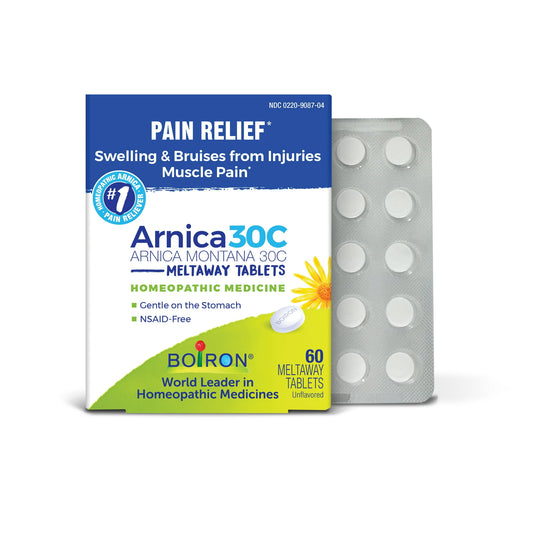 Boiron Arnica 30C, Homeopathic Medicine for Pain Pain, 60 Meltaway Tablets