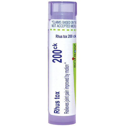 Boiron Rhus Tox 200CK, Homeopathic Medicine for Joint Pain Improved By Motion, 80 Pellets